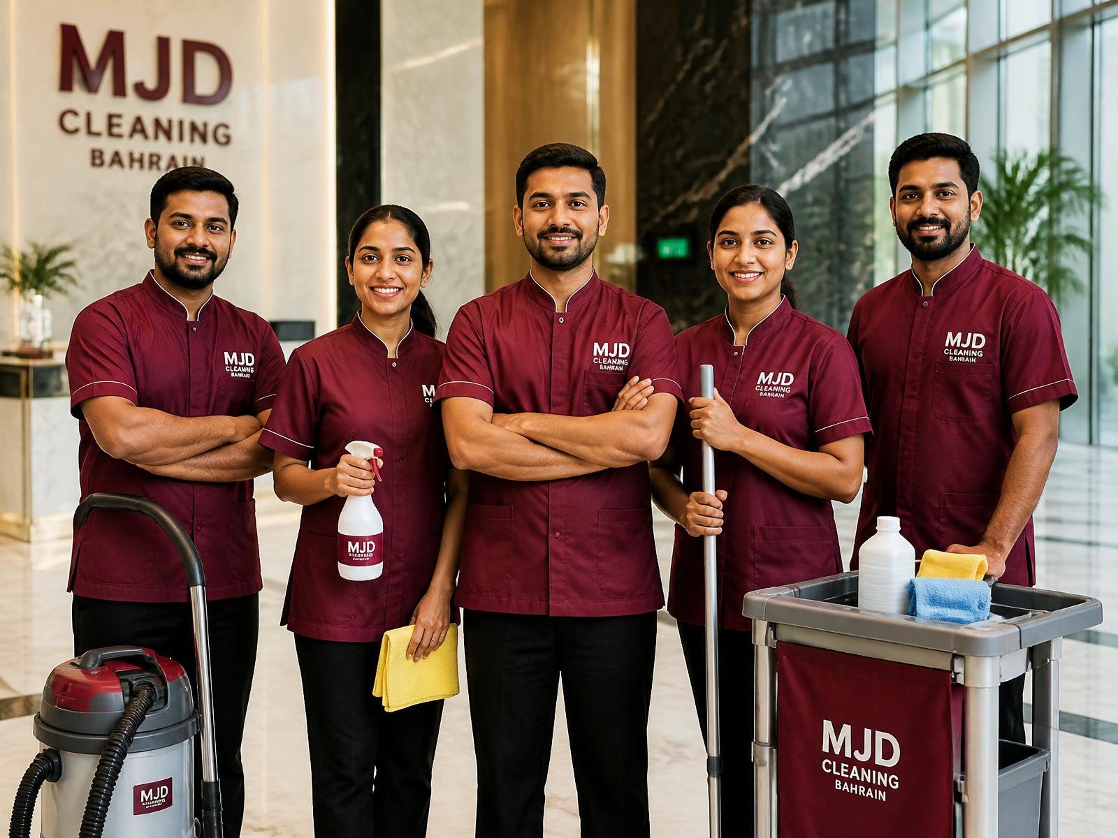 MJD trained cleaning team in Bahrain